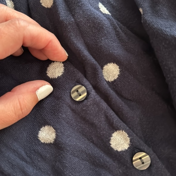 Navy Tommy Hilfiger Polka Dotted Cardi - Picture 4 of 4